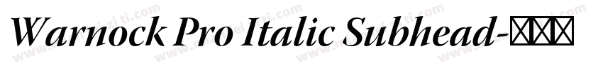 Warnock Pro Italic Subhead字体转换